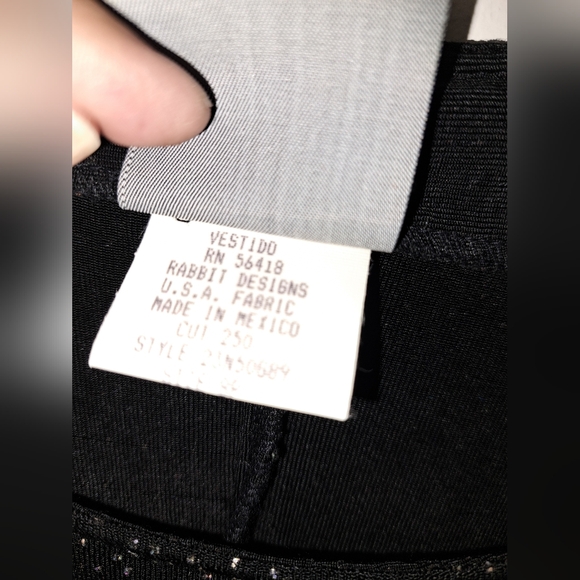 Rabbit Rabbit Rabbit Designs Black Sparkle Mini Dress Size 8P - Picture 5 of 8